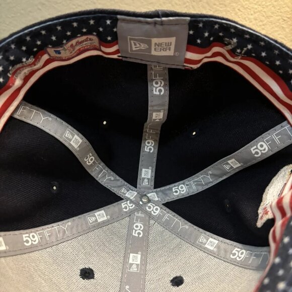 New Era Tampa Bay Rays 59FIFTY 4th Of July Navy Blue Hat (Men’s Size 7 1/4) - Picture 5 of 6